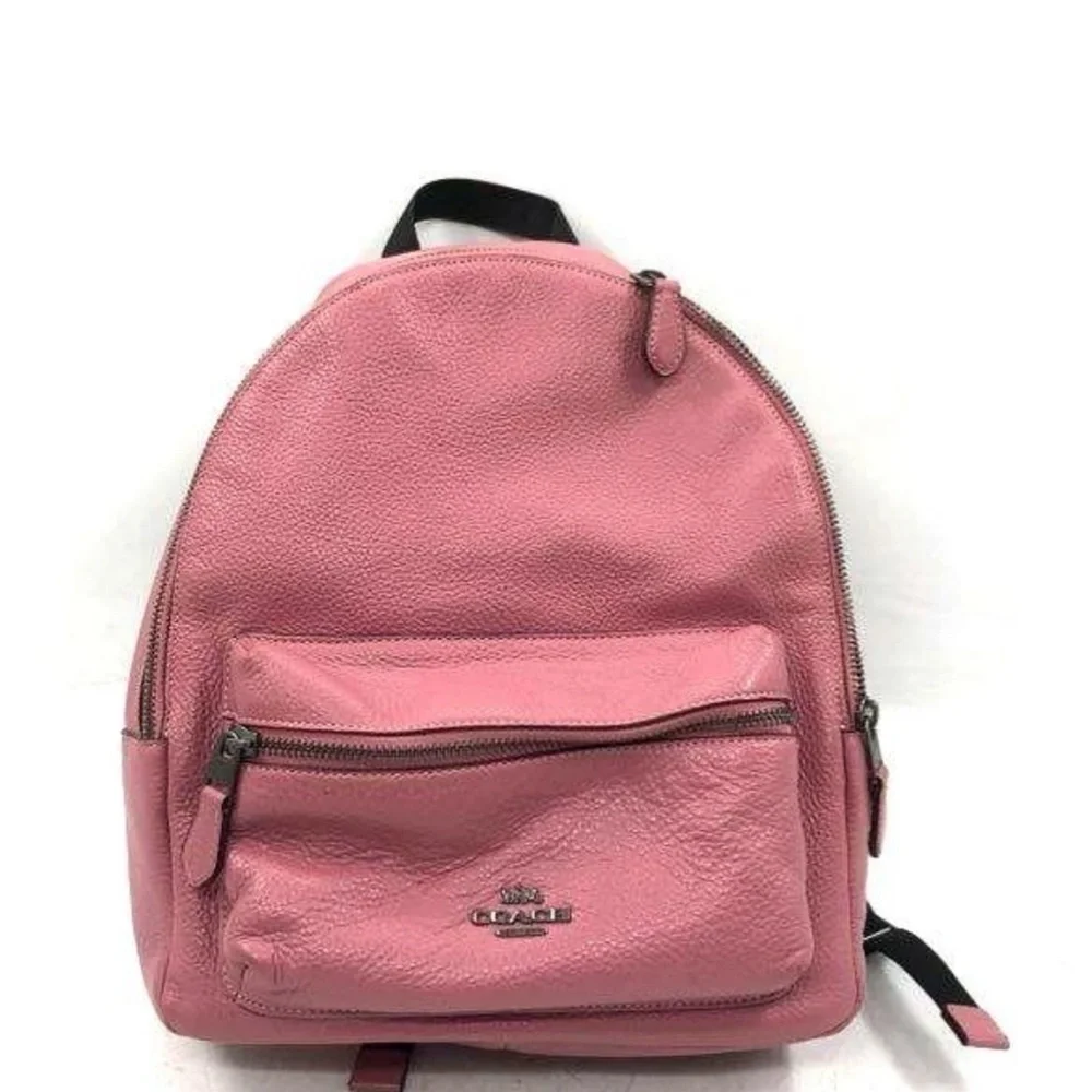 Coach Charlie Pink Leather Backpack F30550